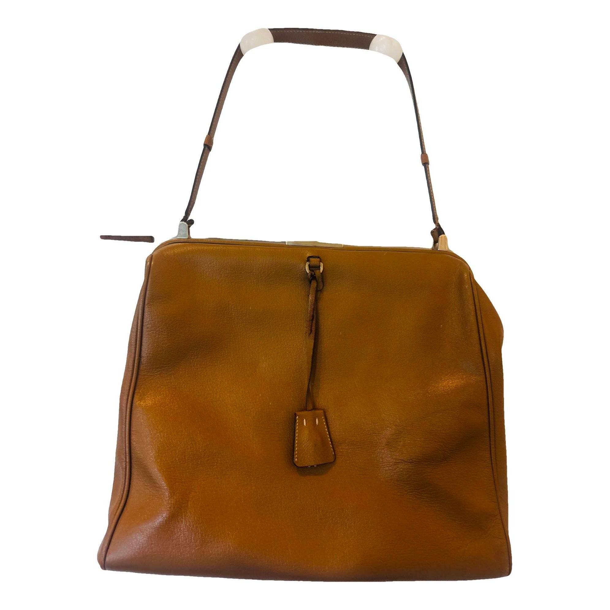 Madras leather handbag