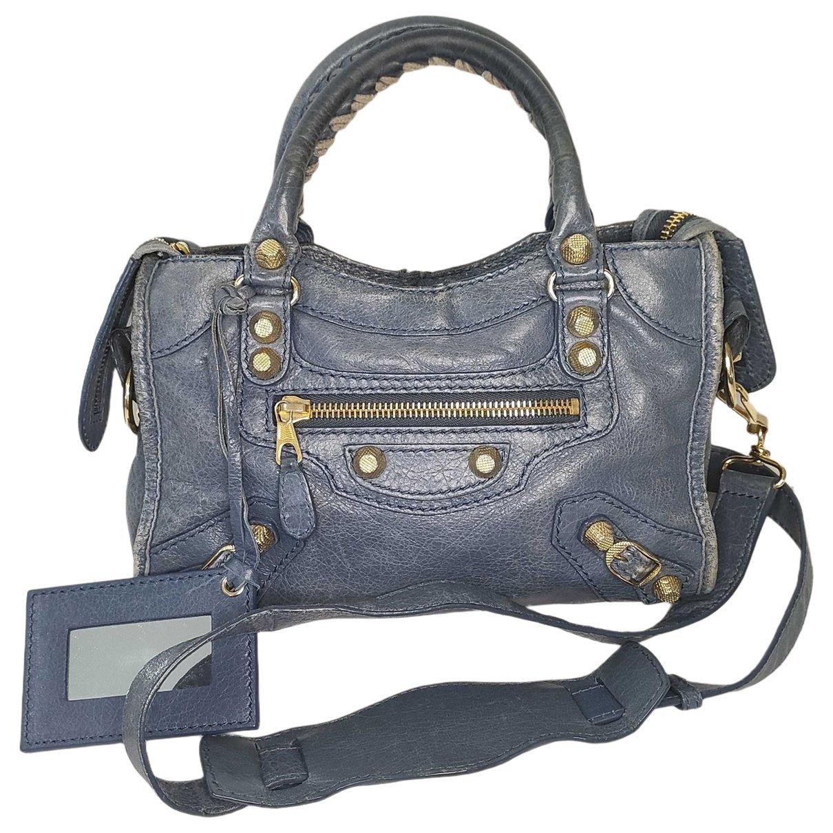 City leather handbag