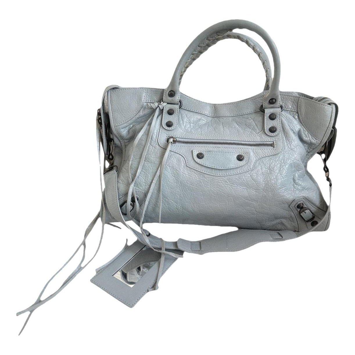 City leather handbag