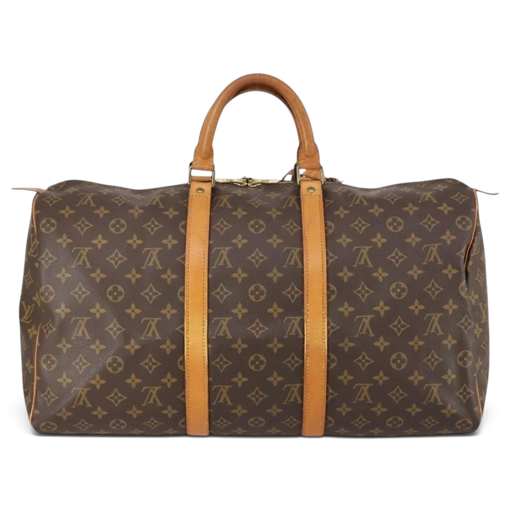 Keepall leather travel bag