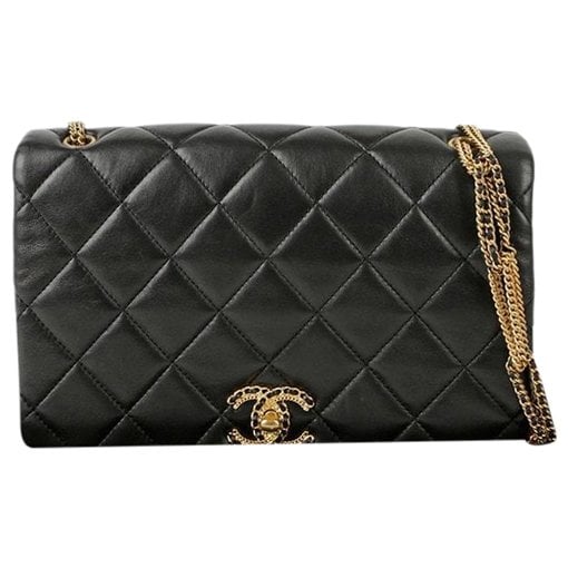 Leather clutch bag