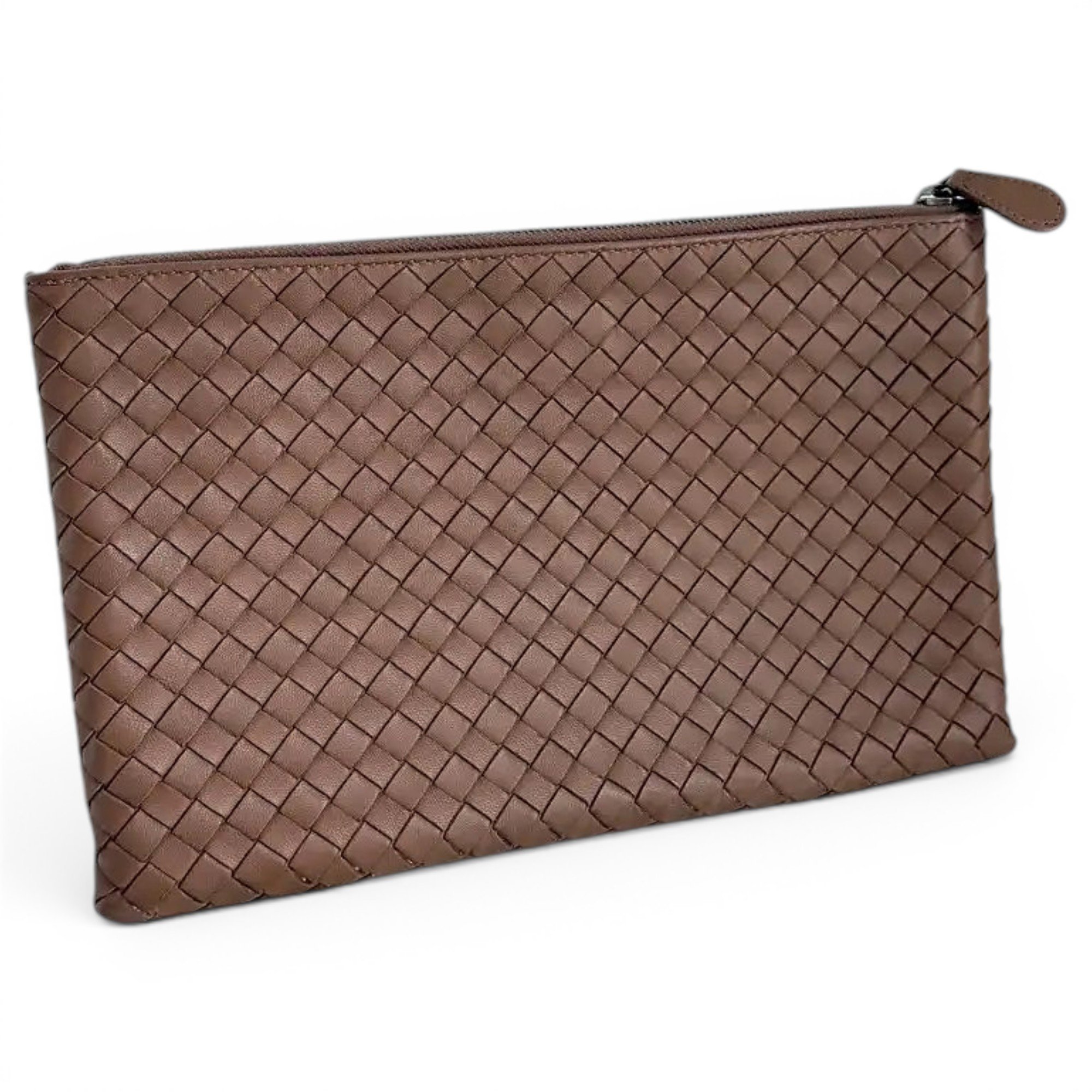 Leather clutch bag