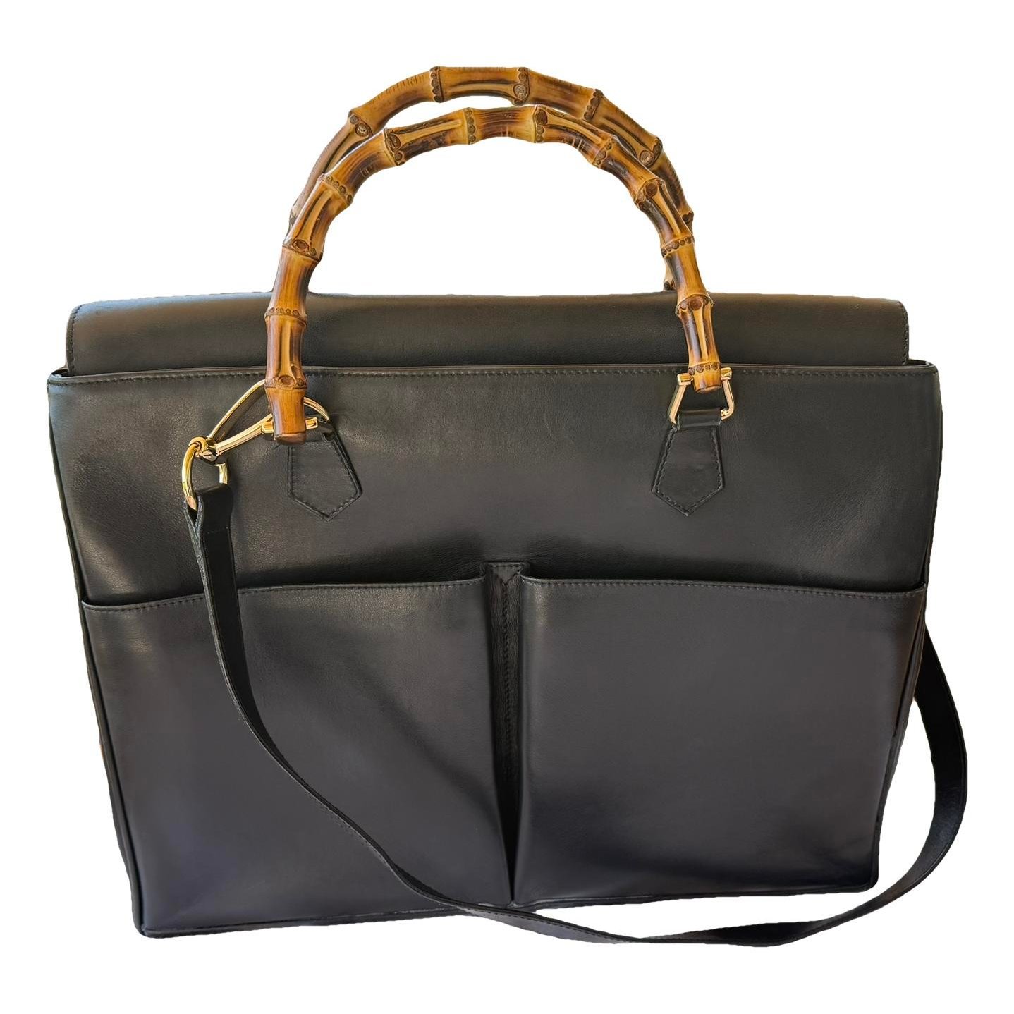 Bamboo leather handbag