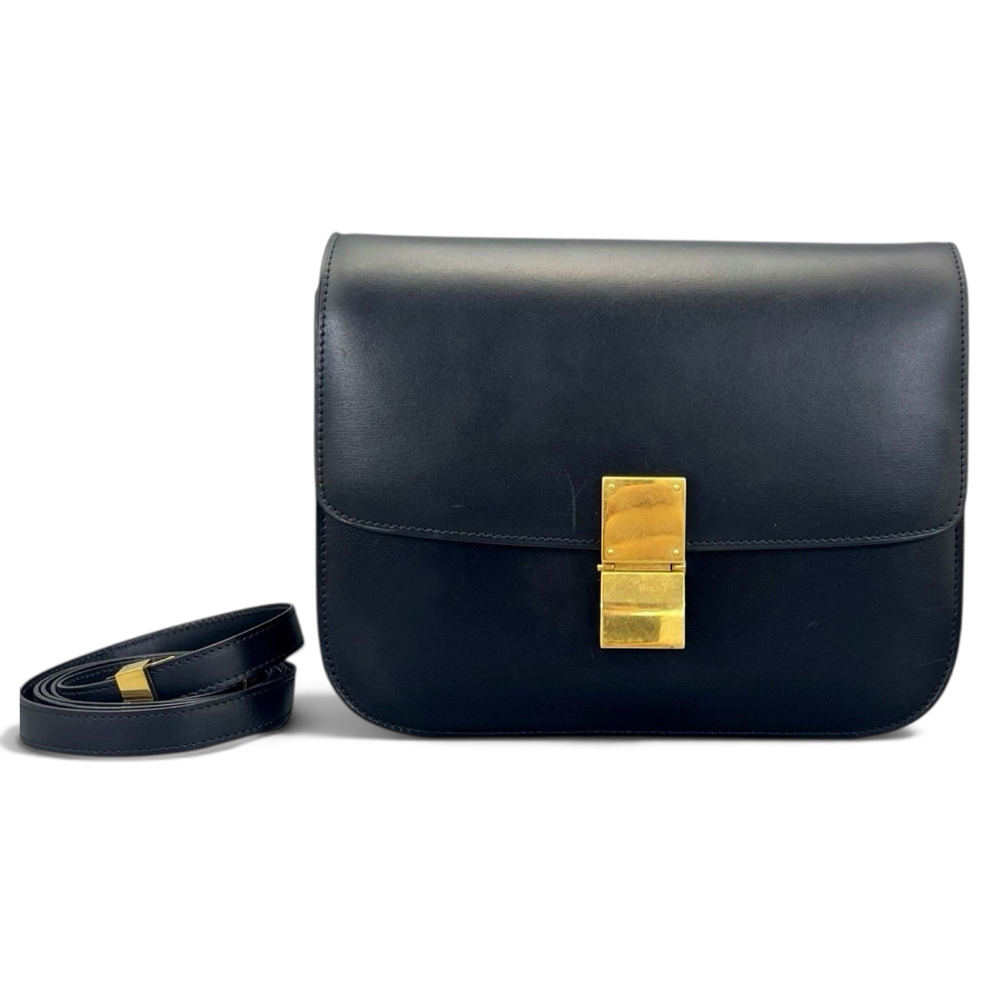 Classic leather crossbody bag