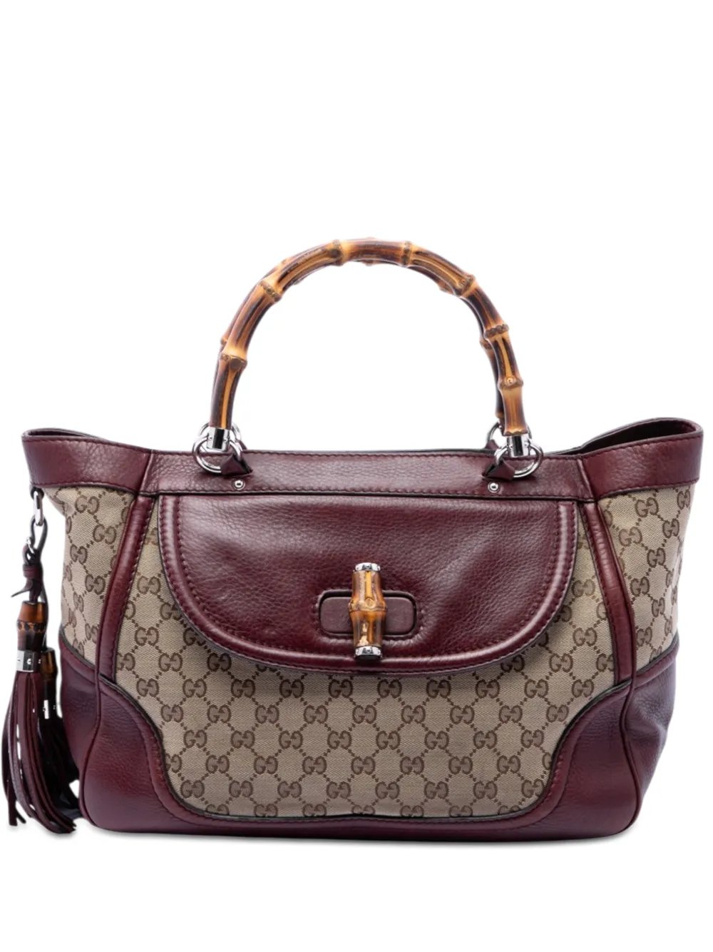 2016-2026 Medium GG Canvas New Bamboo Tassel tote bag