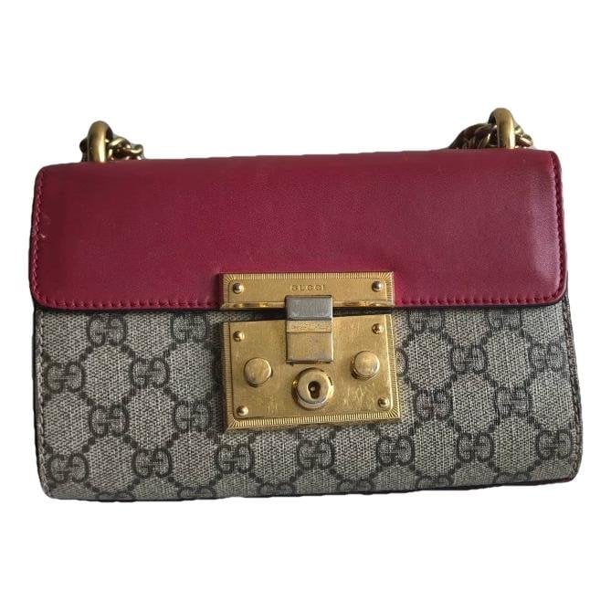 Padlock leather handbag