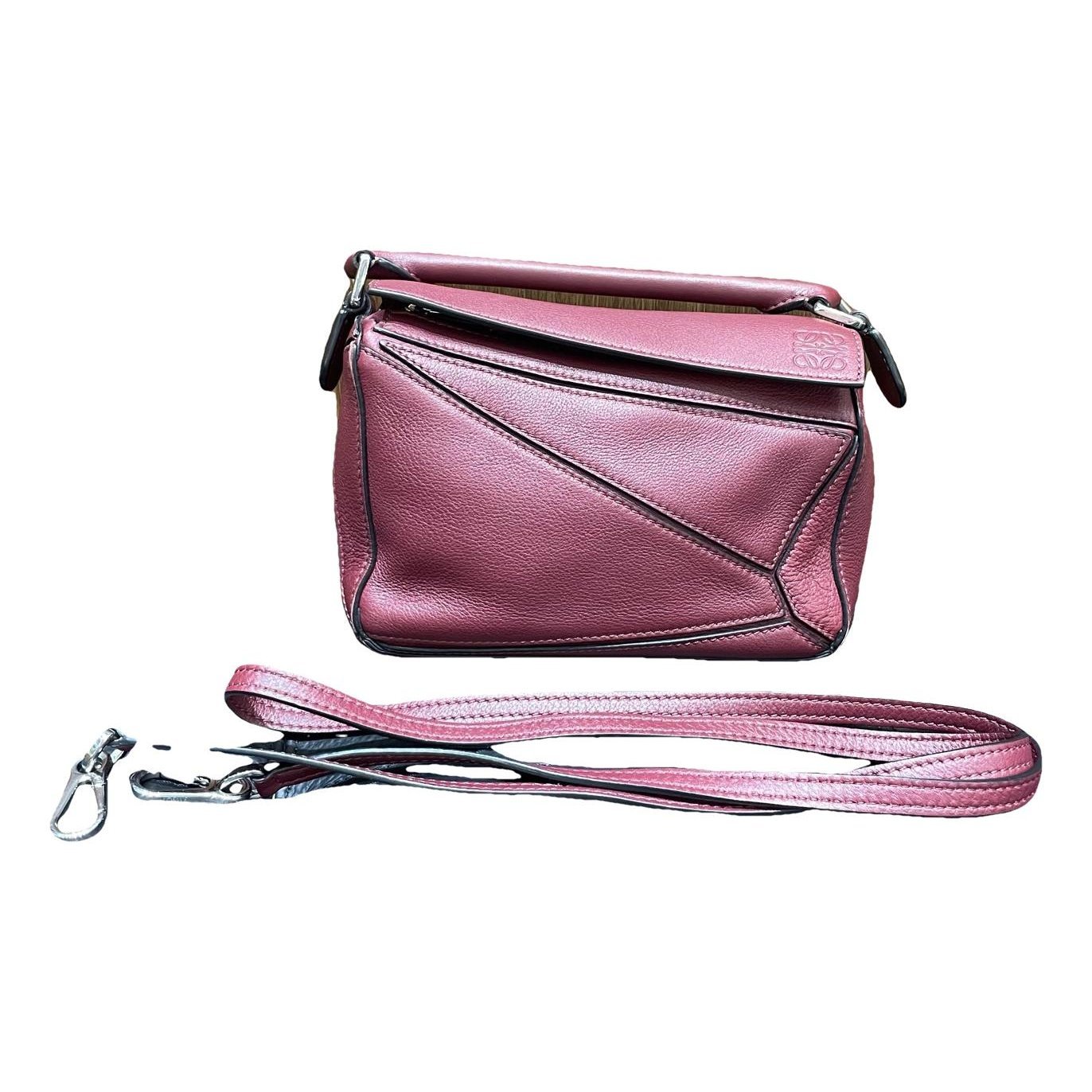 Puzzle leather handbag