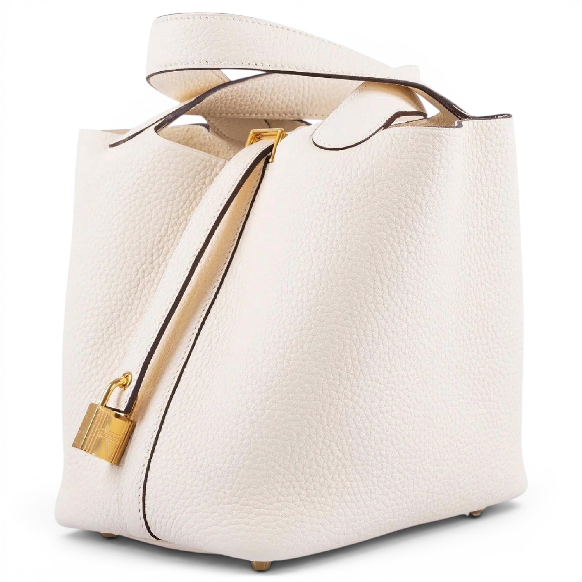 Picotin leather tote