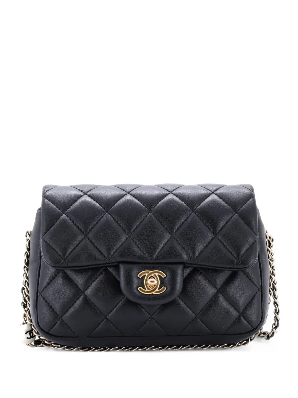 Single Chain Around Flap Bag Quilted Lambskin Small shoulder bag
