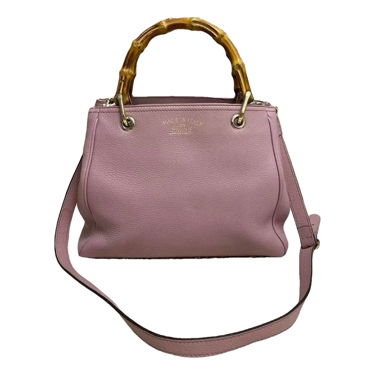 Bamboo leather handbag