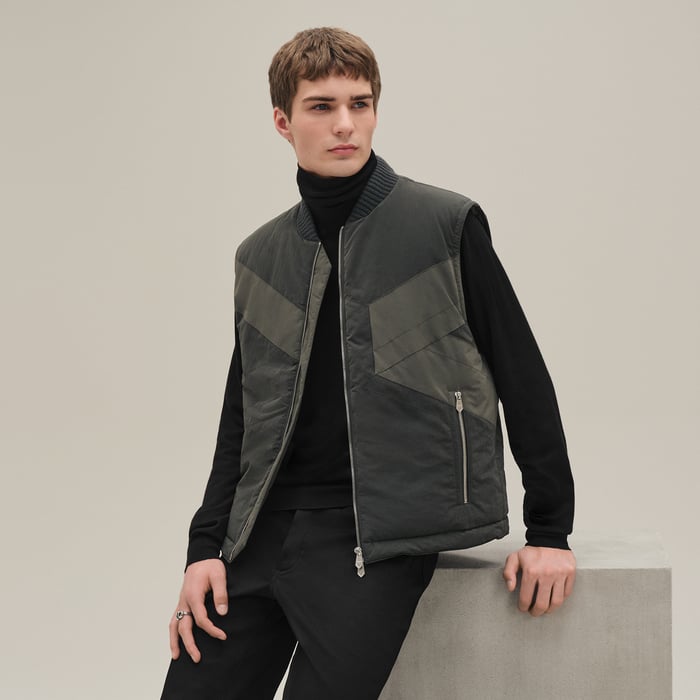 Vert Chrome "Casaque" Quilted Vest