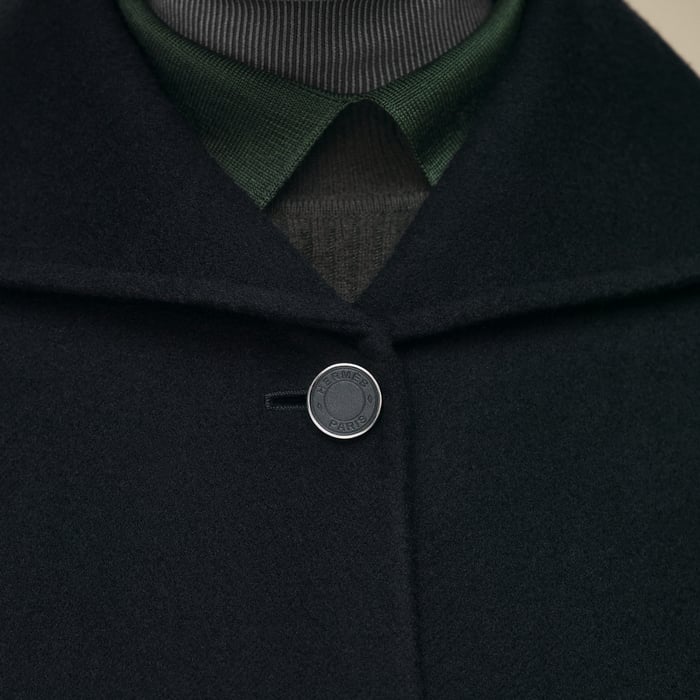 Noir Manteau Long