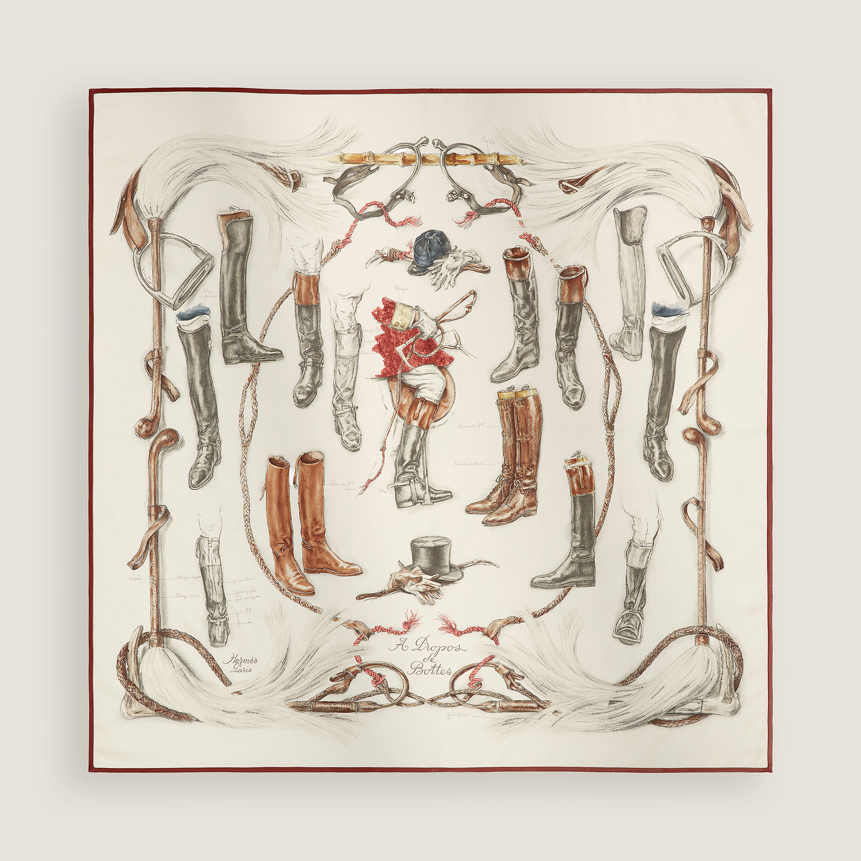 A propos de Bottes Exceptional embroidered scarf 90