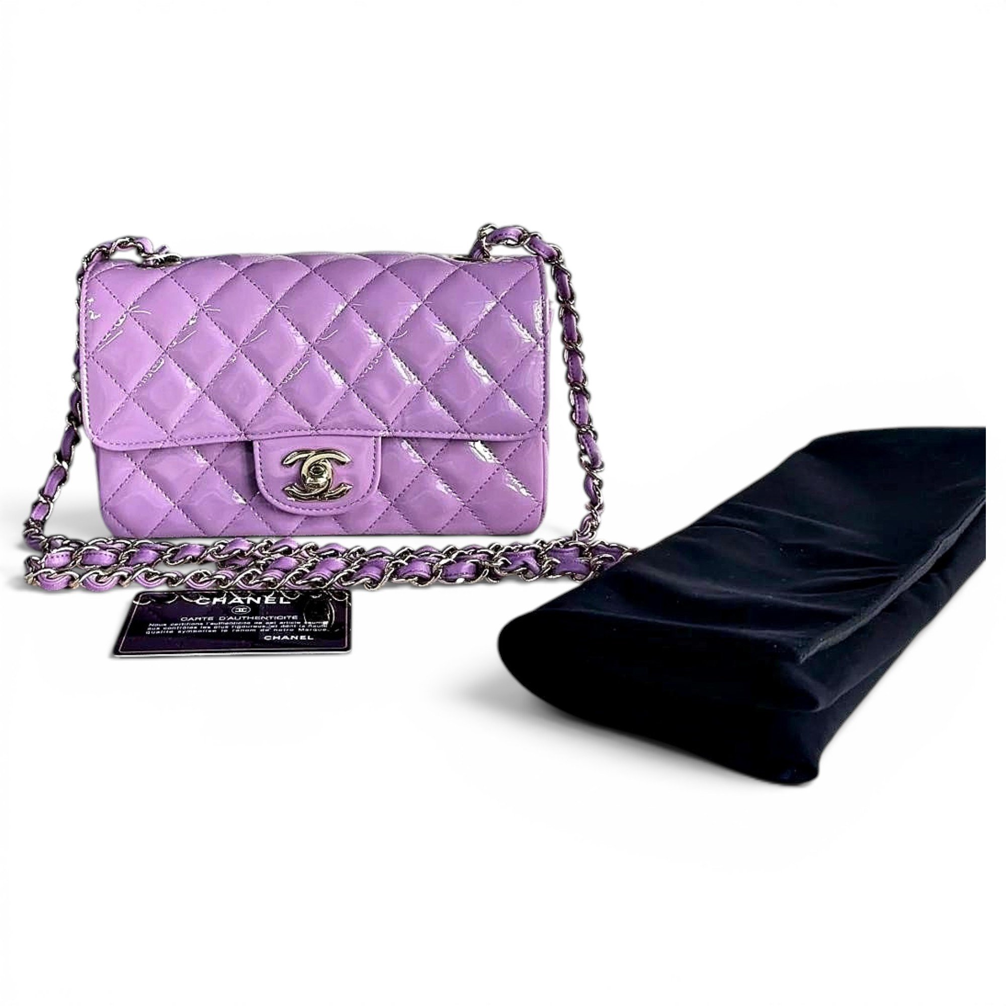 Patent leather mini bag