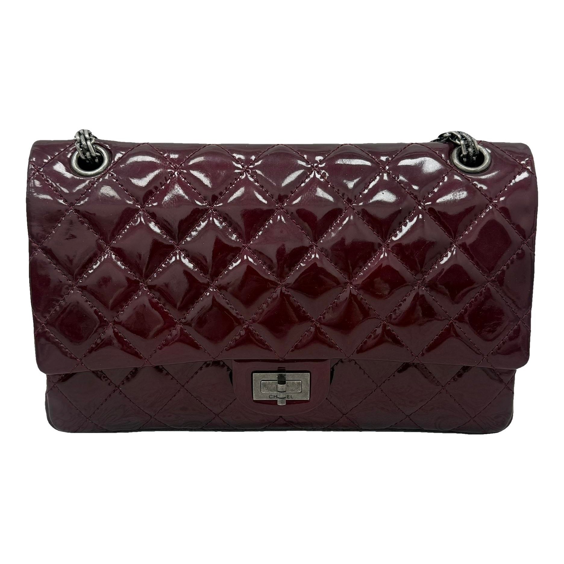 2.55 patent leather handbag