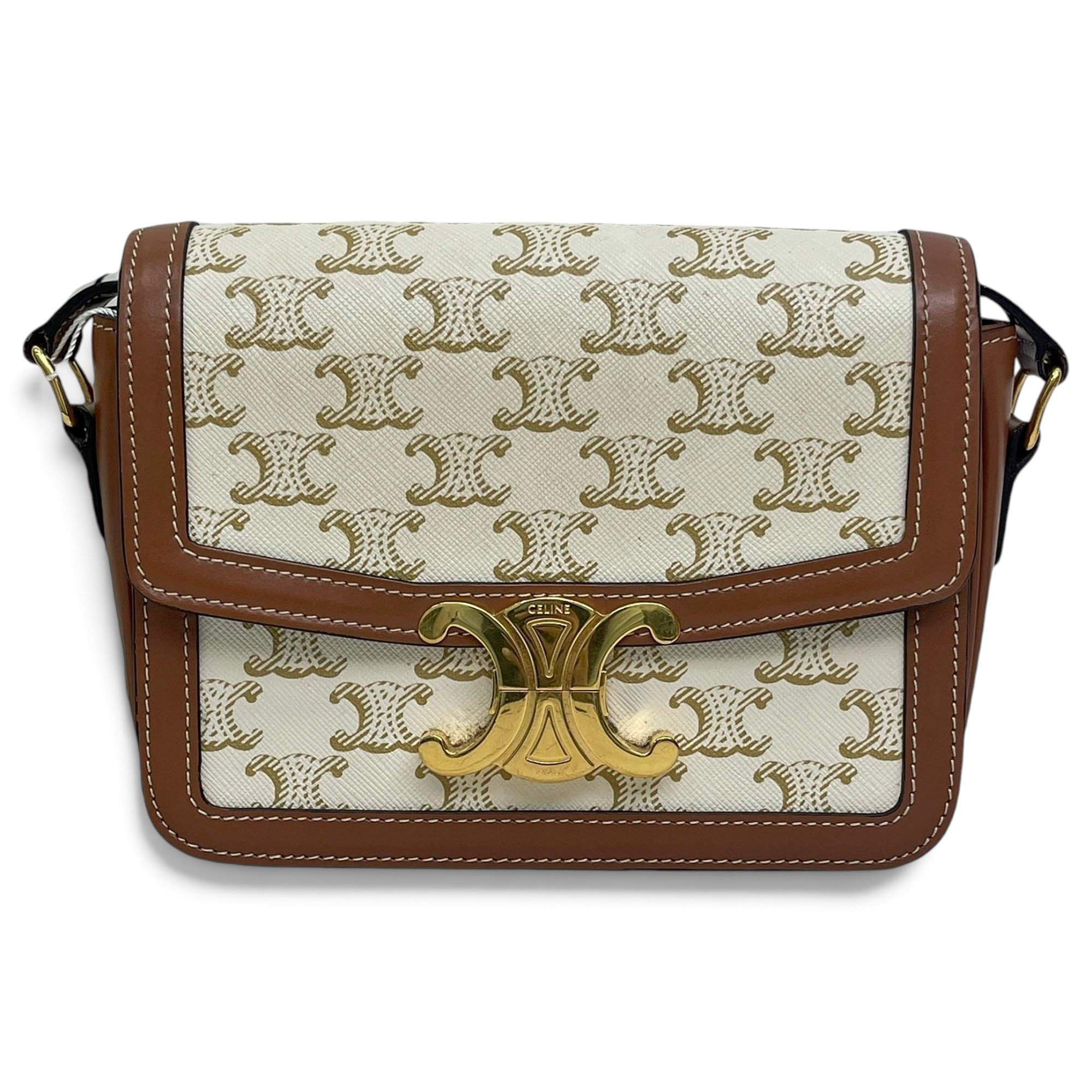 Triomphe leather handbag