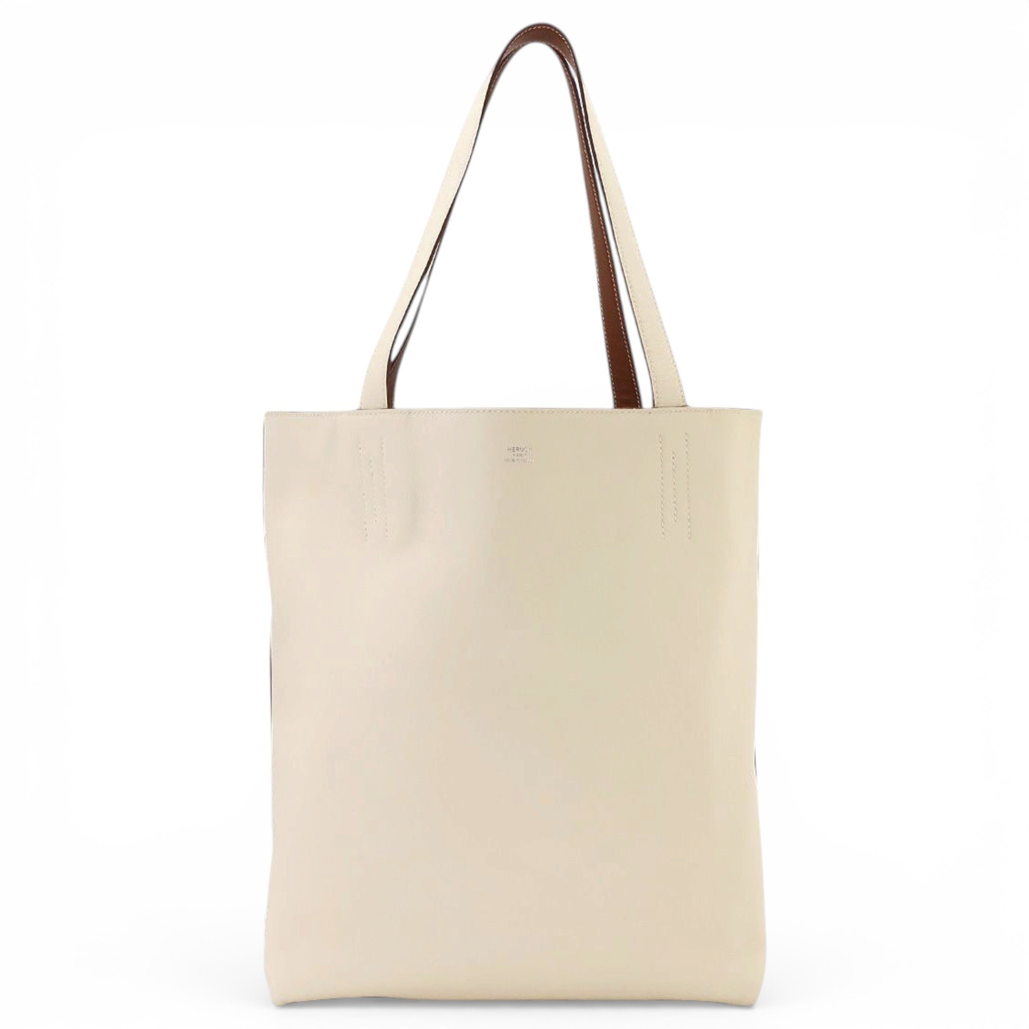 Double sens leather tote