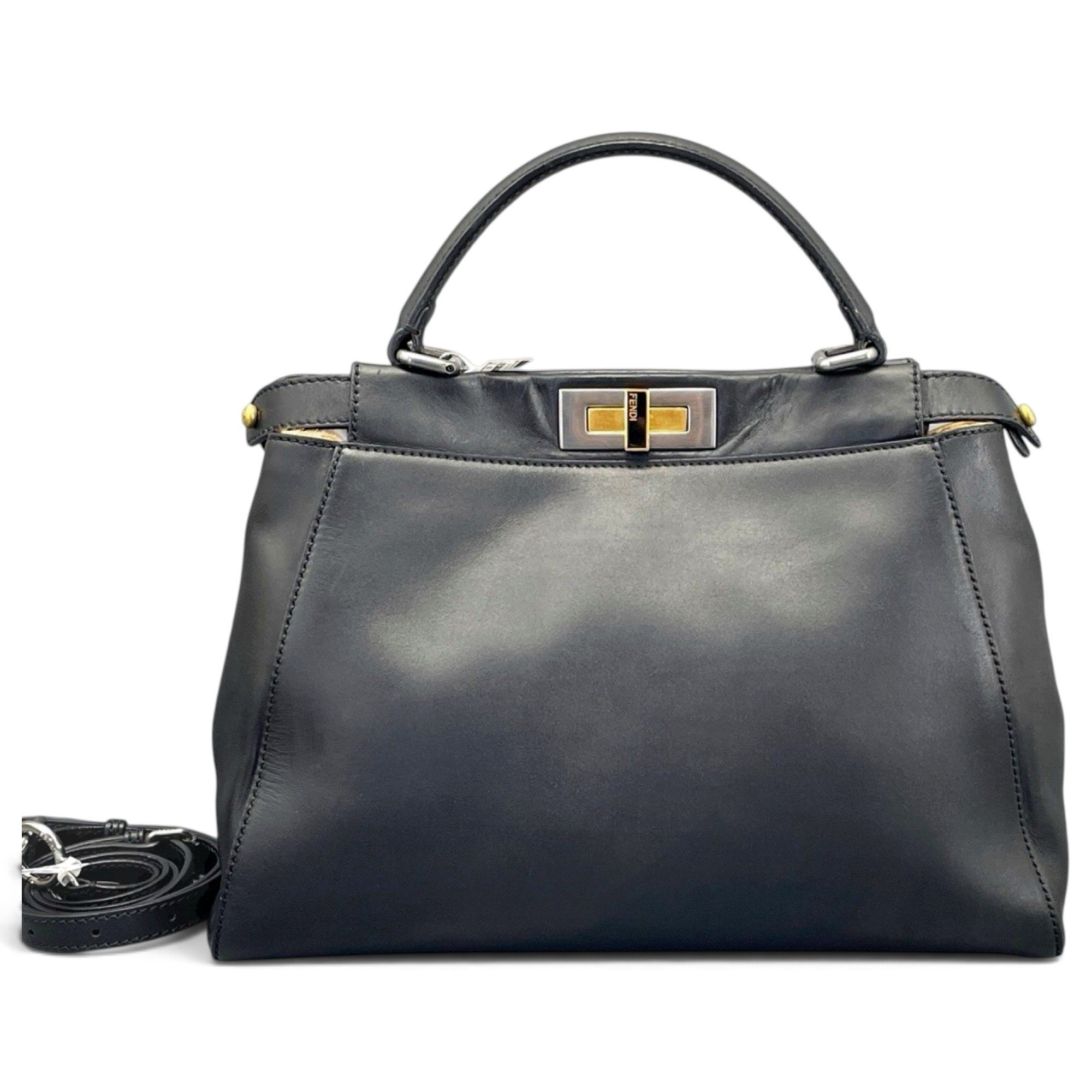 Peekaboo leather handbag