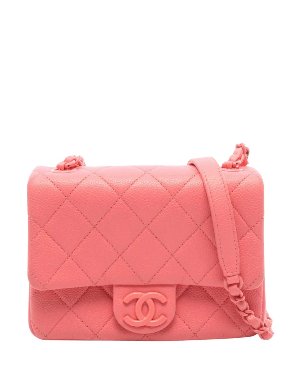 2019 Mini Square Quilted Caviar CC Incognito Single Flap crossbody bag