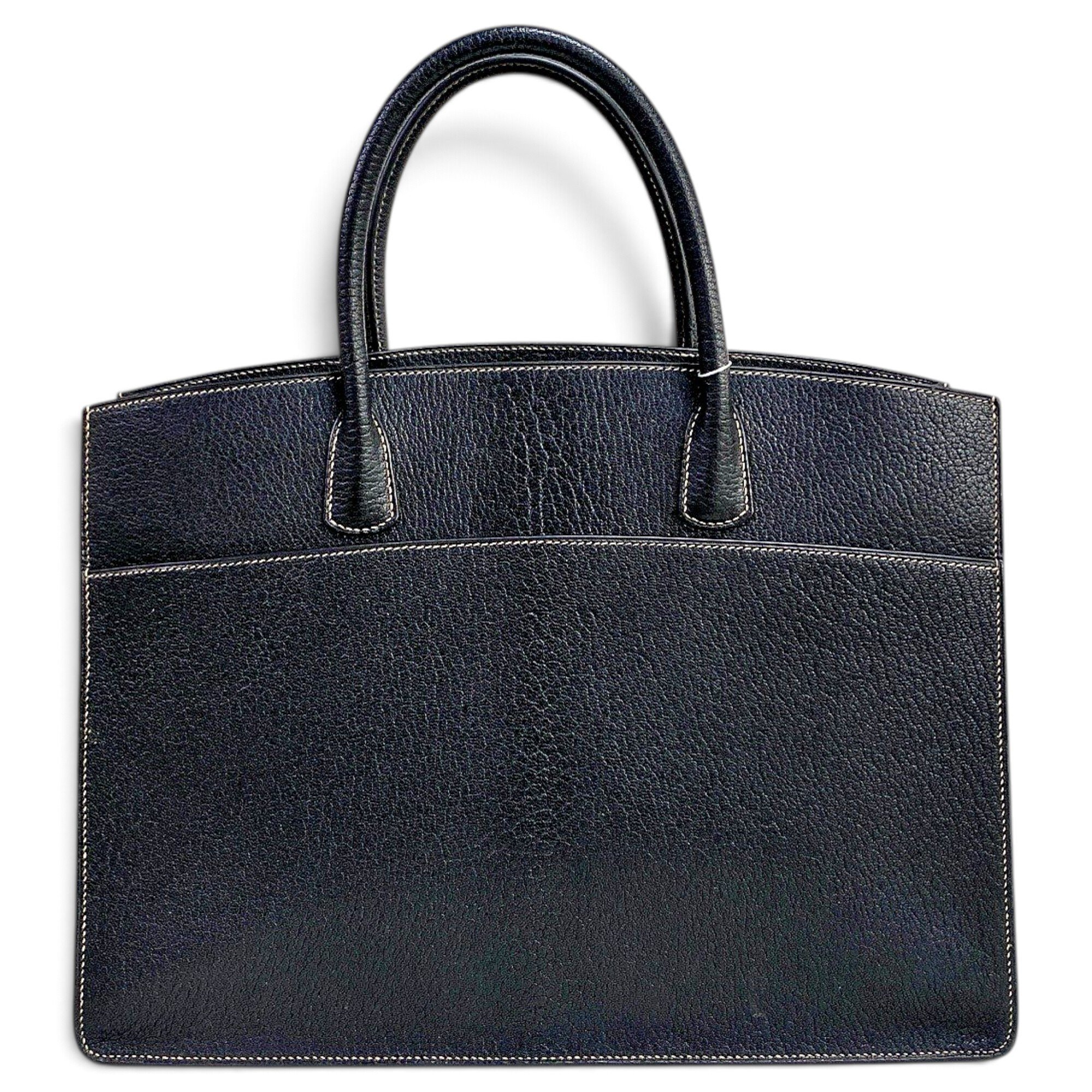 White Bus leather handbag