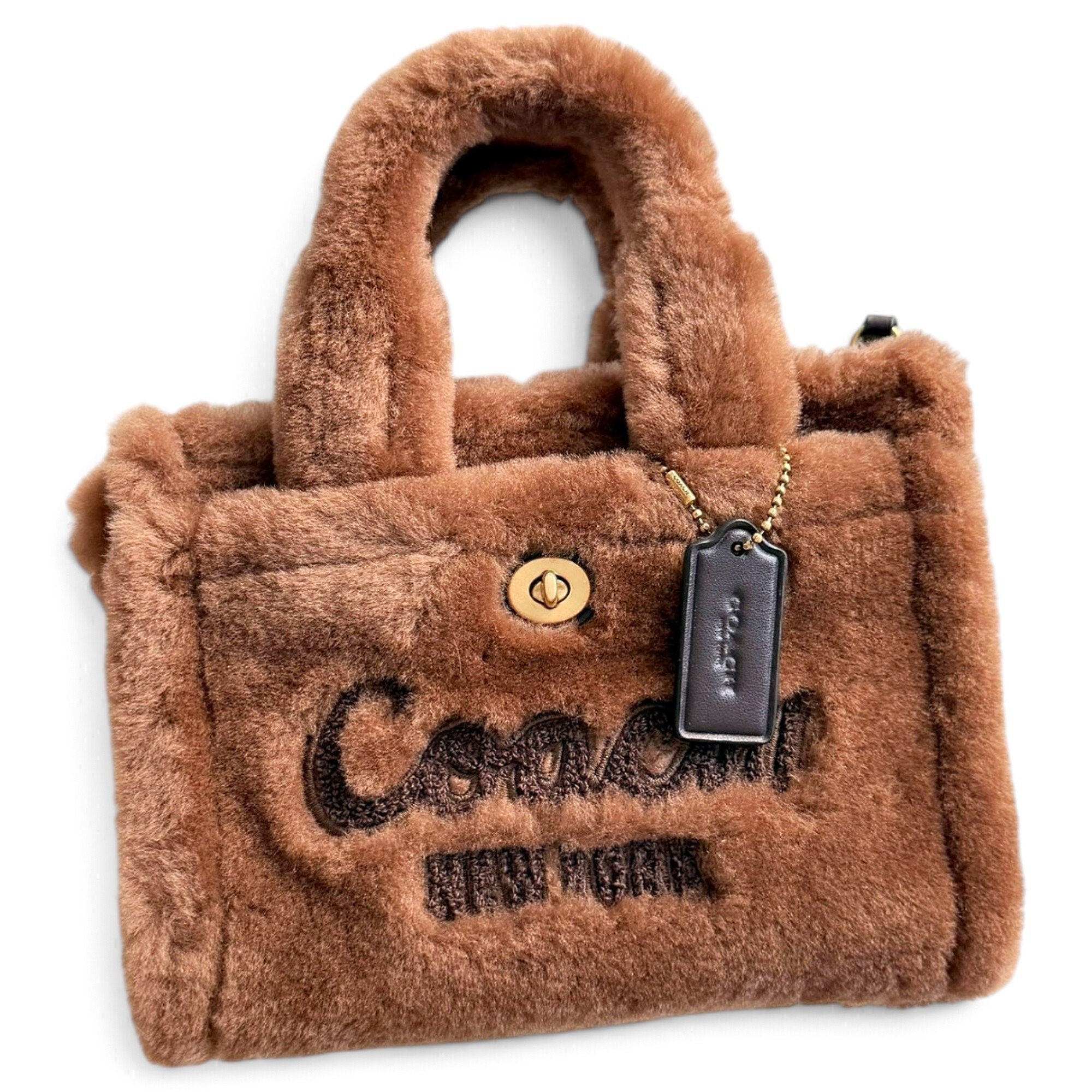 Faux fur handbag