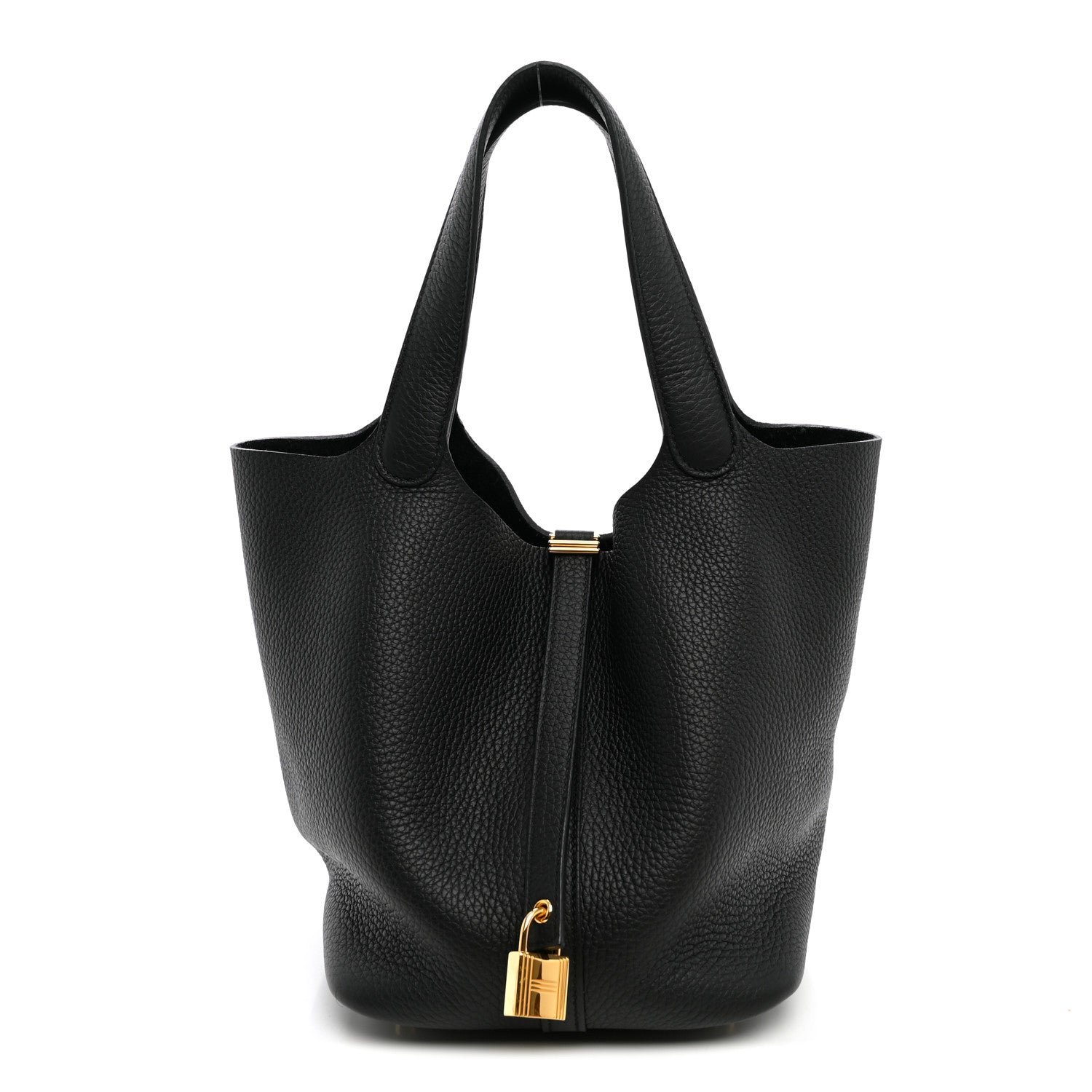 Hermes Taurillon Clemence Picotin Lock 22 MM Black