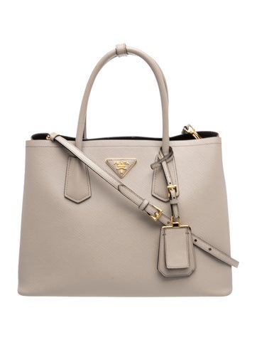 Saffiano Leather Double Bag Medium