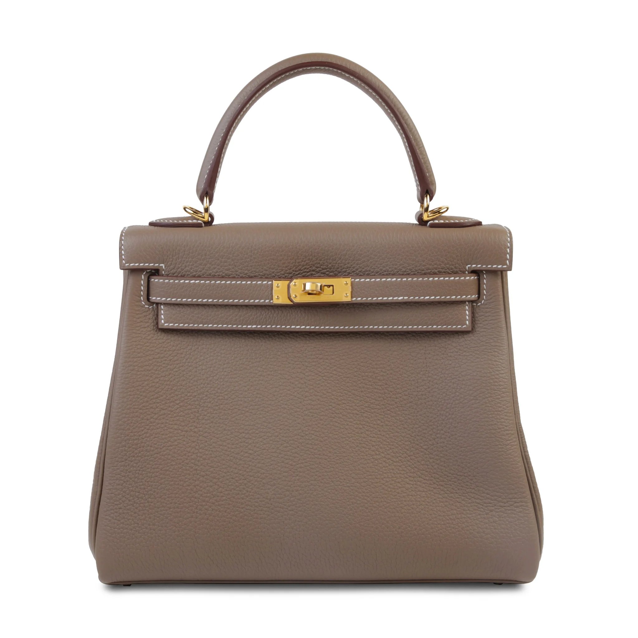 Brand New ( Rank N ) HERMÈS Kelly 25 Etoupe (18) Togo Gold hardware G (2026)