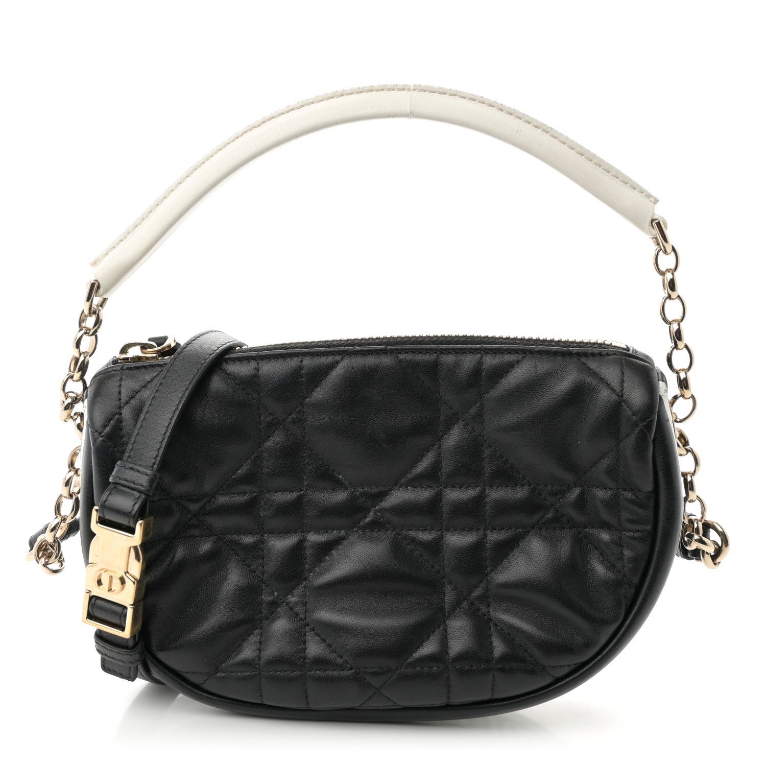 Dior Lambskin Cannage Small Dior Vibe Hobo Bag Black
