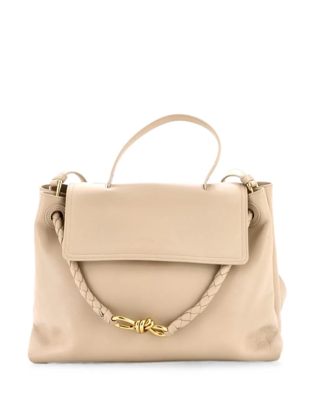 Ciao Ciao Top Handle Bag Leather with Intrecciato Detail Medium satchel