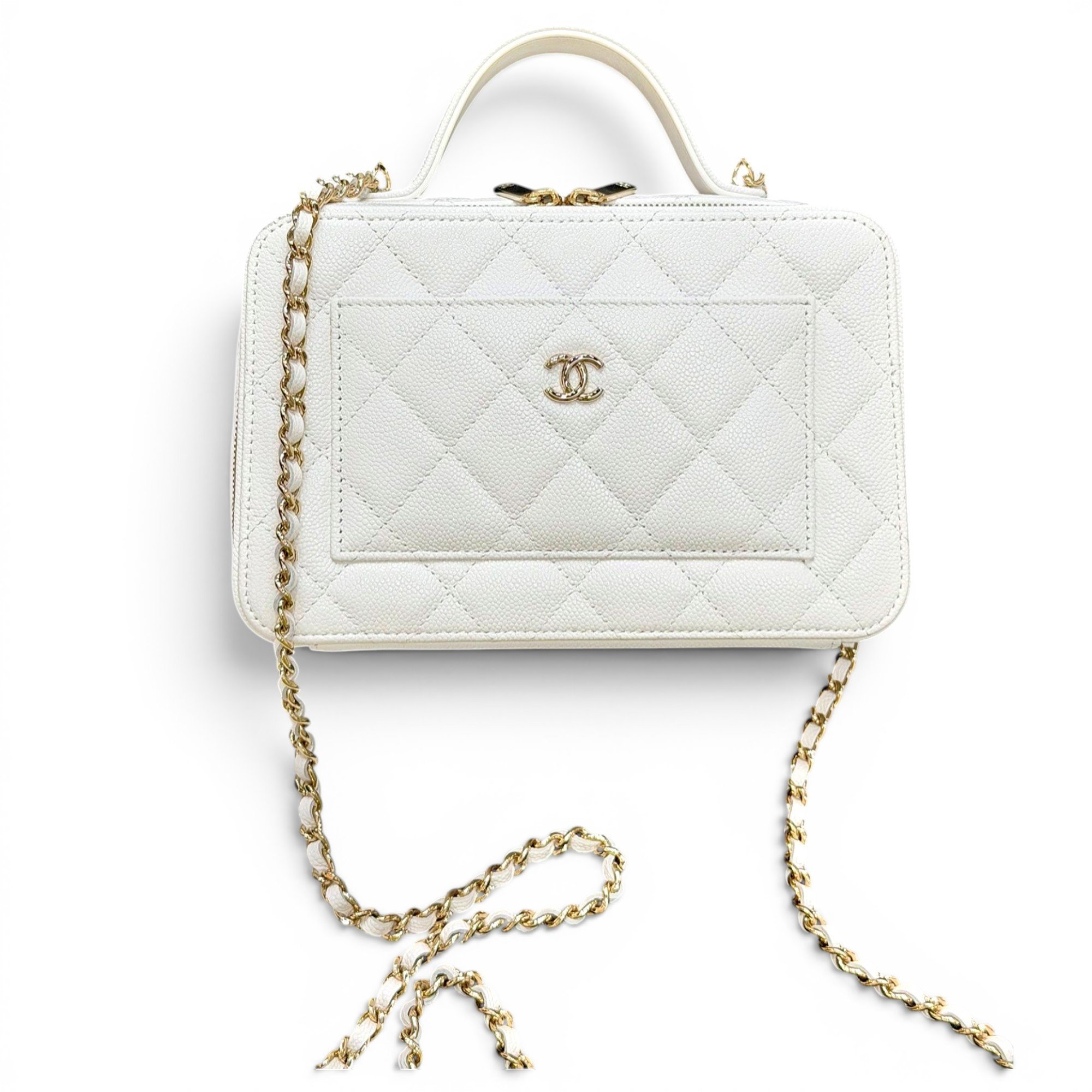 Vanity leather handbag