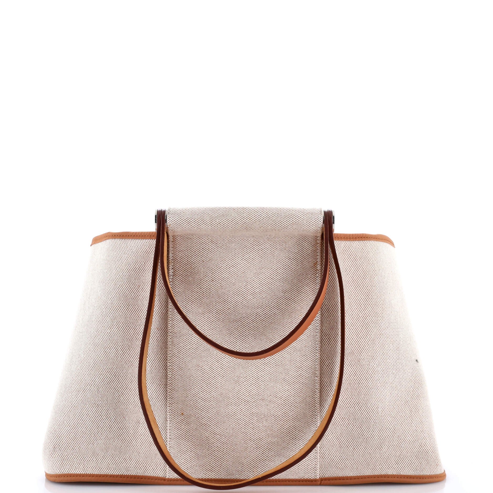 Hermes Cabag Elan Toile and Leather 39
