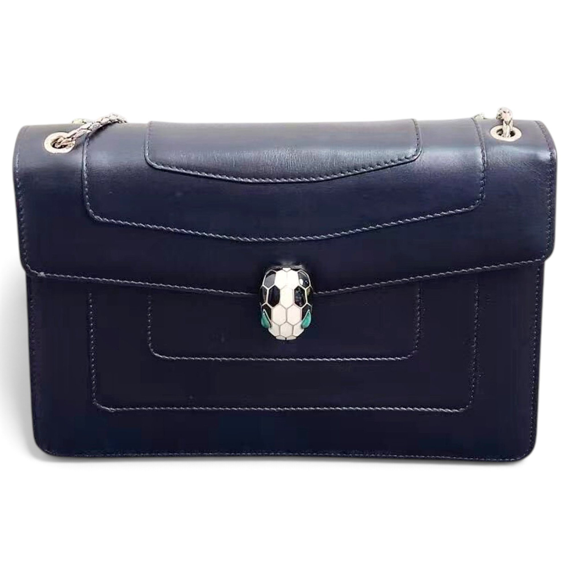 Serpenti leather handbag