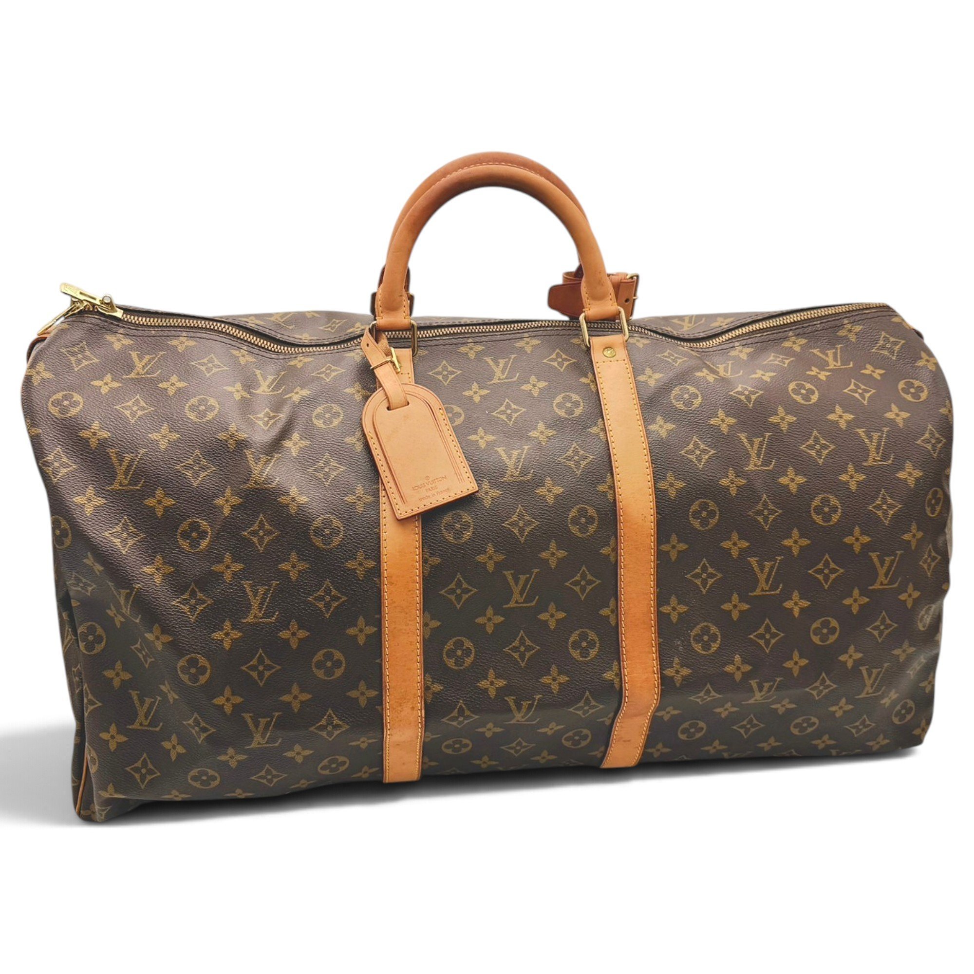 Keepall leather travel bag
