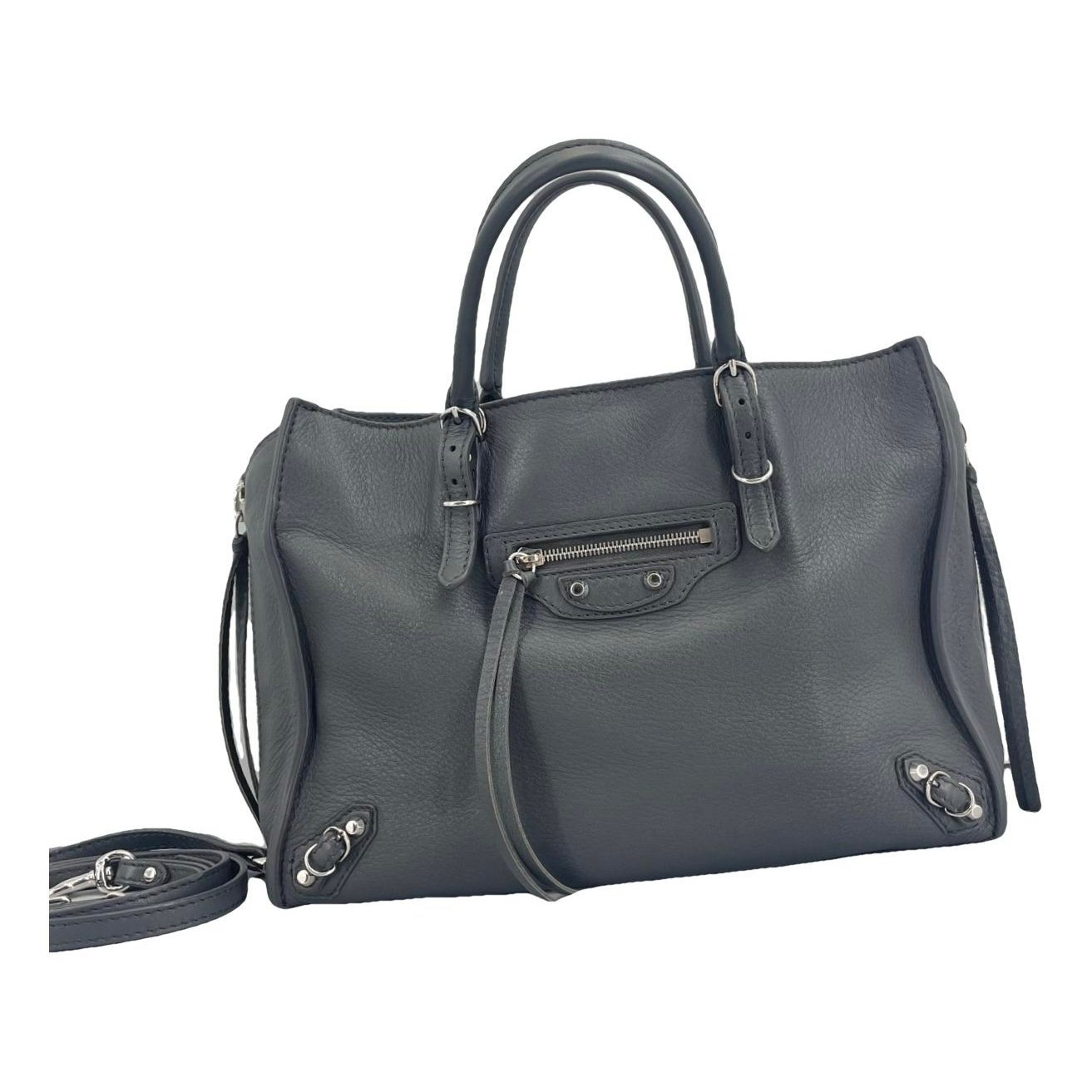 Papier leather handbag