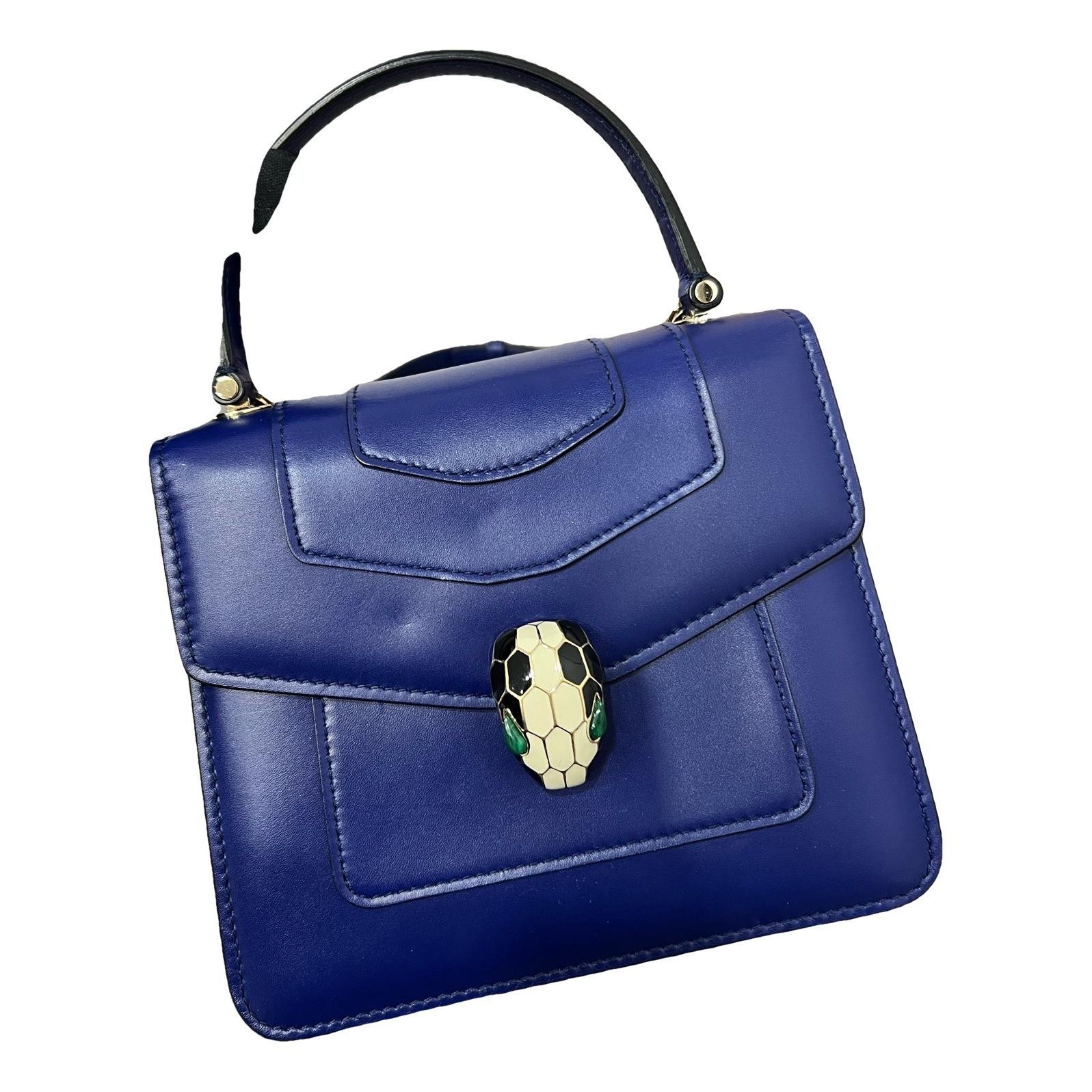 Serpenti leather handbag