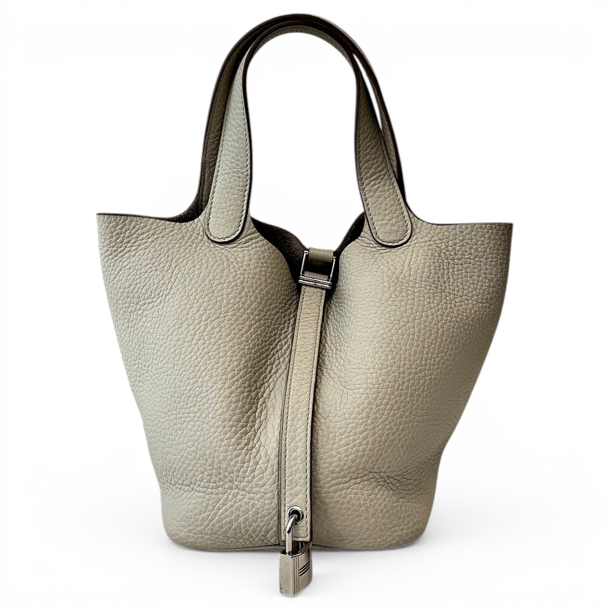 Picotin leather tote
