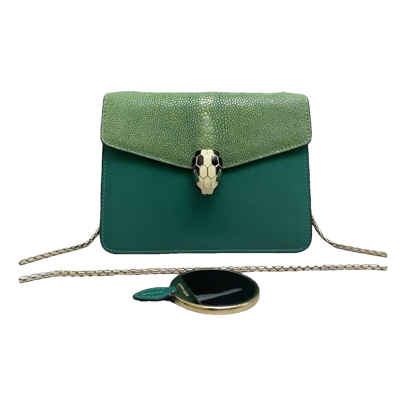 Serpenti leather handbag