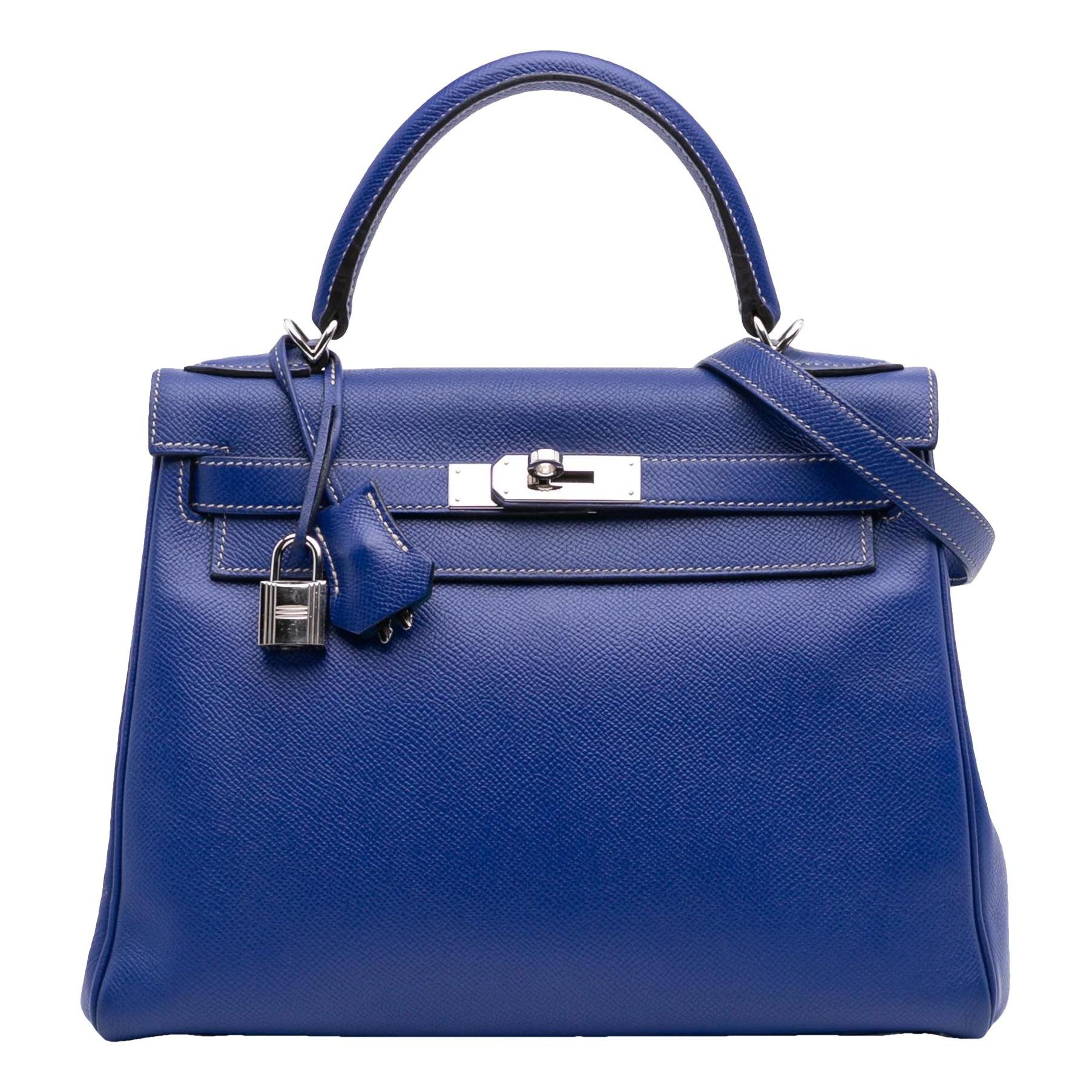 Hermes Kelly 28 Handbag Mykonos Epsom Leather 2012