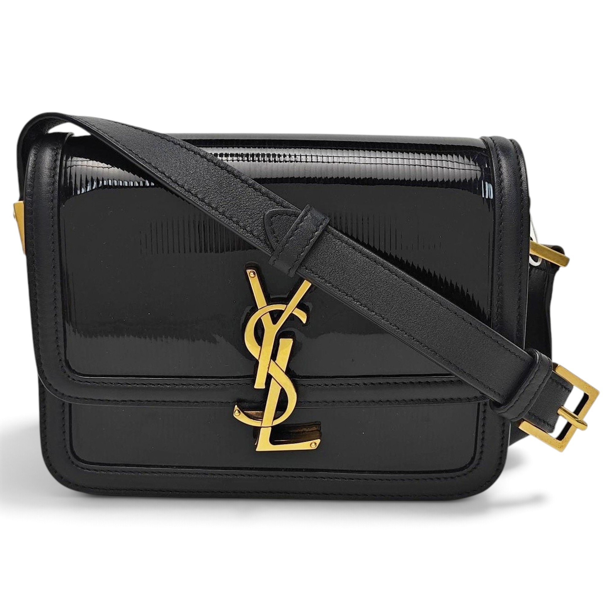 Patent leather handbag