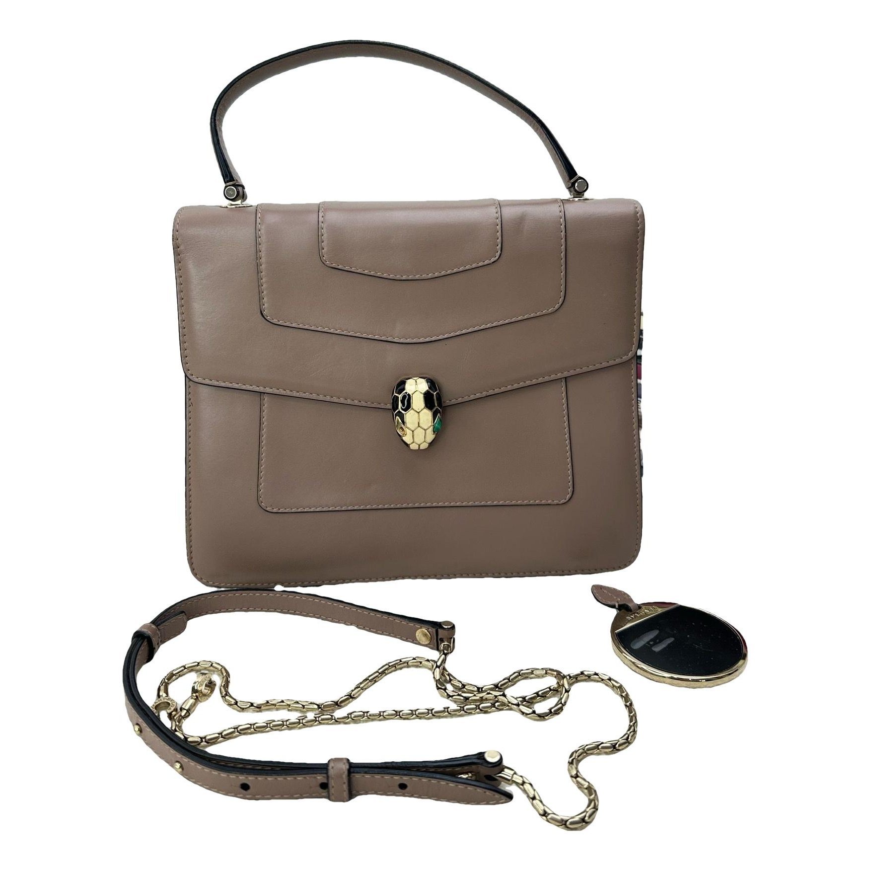 Serpenti leather handbag