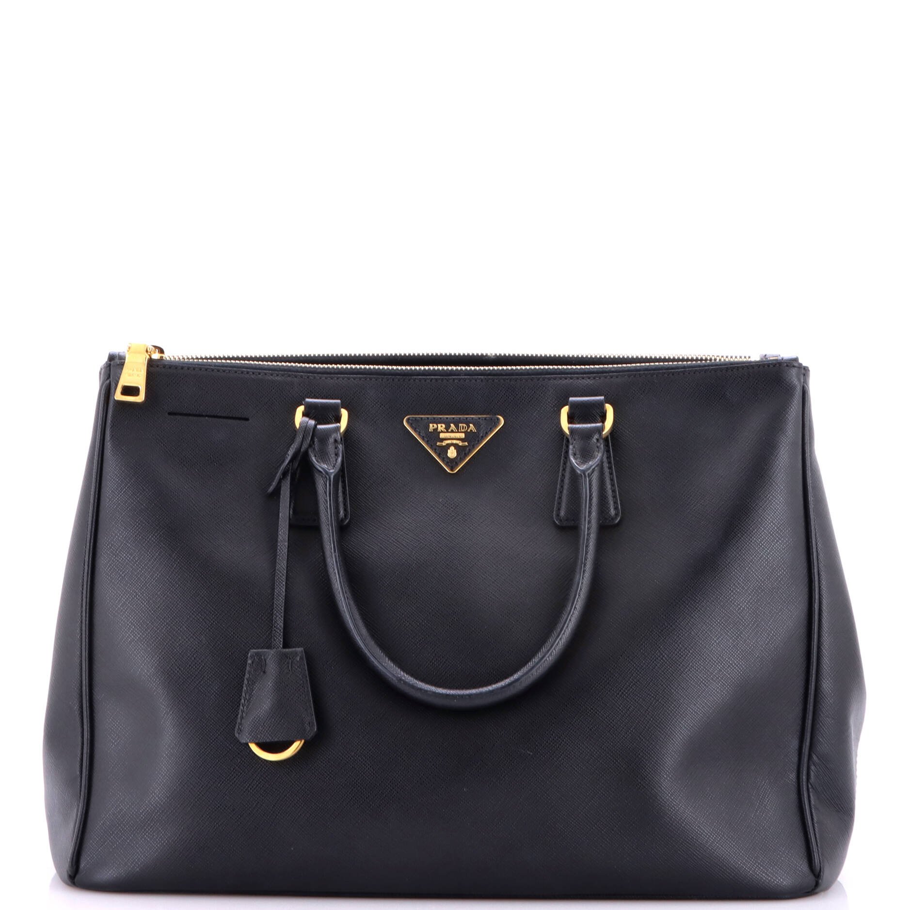 Double Zip Lux Tote Saffiano Leather Large