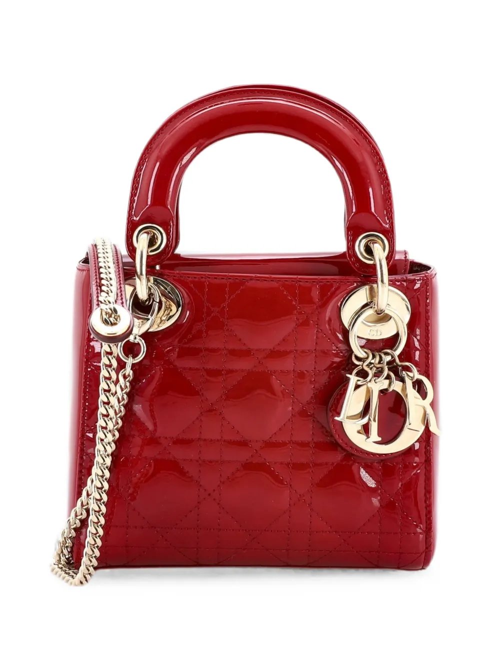Lady Dior Chain Bag Cannage Quilt Patent Mini satchel