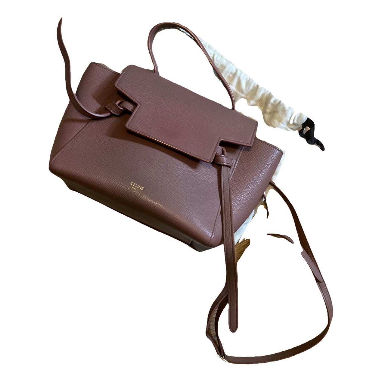 Belt leather handbag