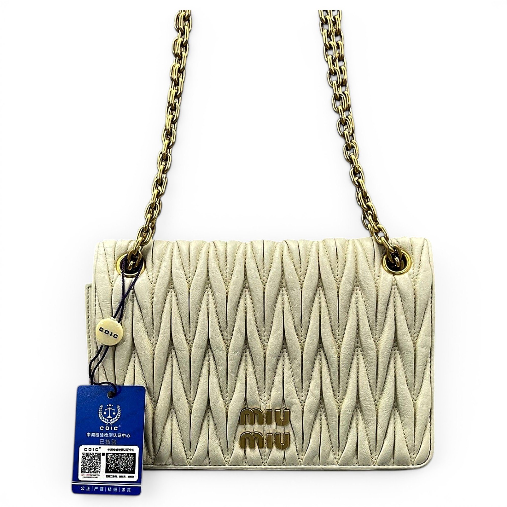Miu delice leather handbag