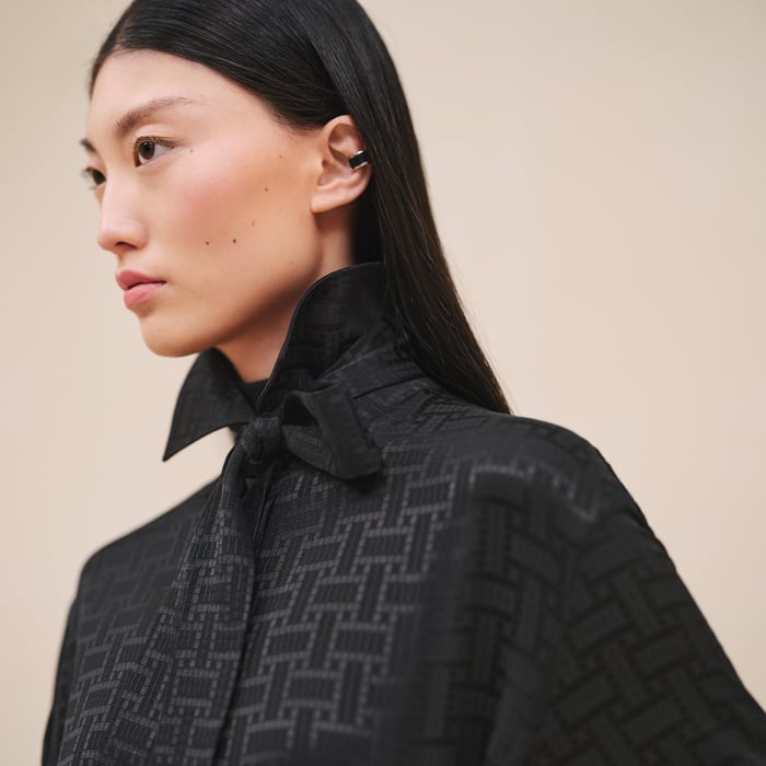Noir "Mosaique" Shirt Caftan Dress
