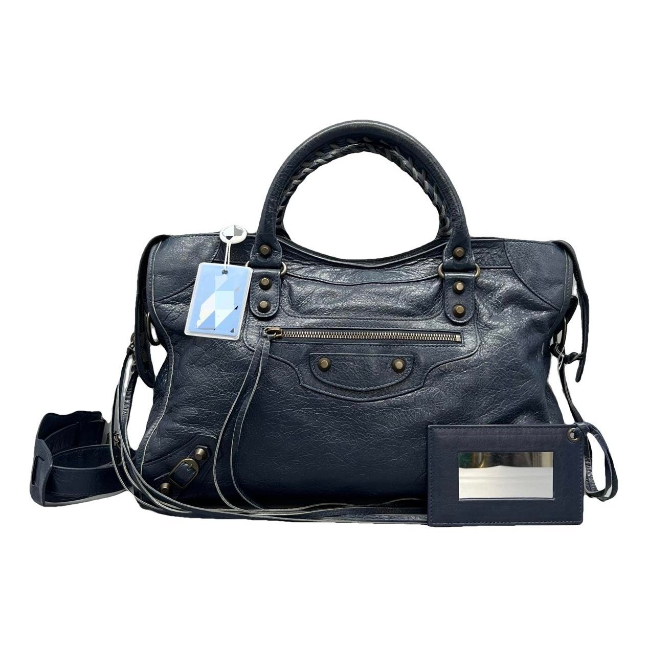 City leather handbag