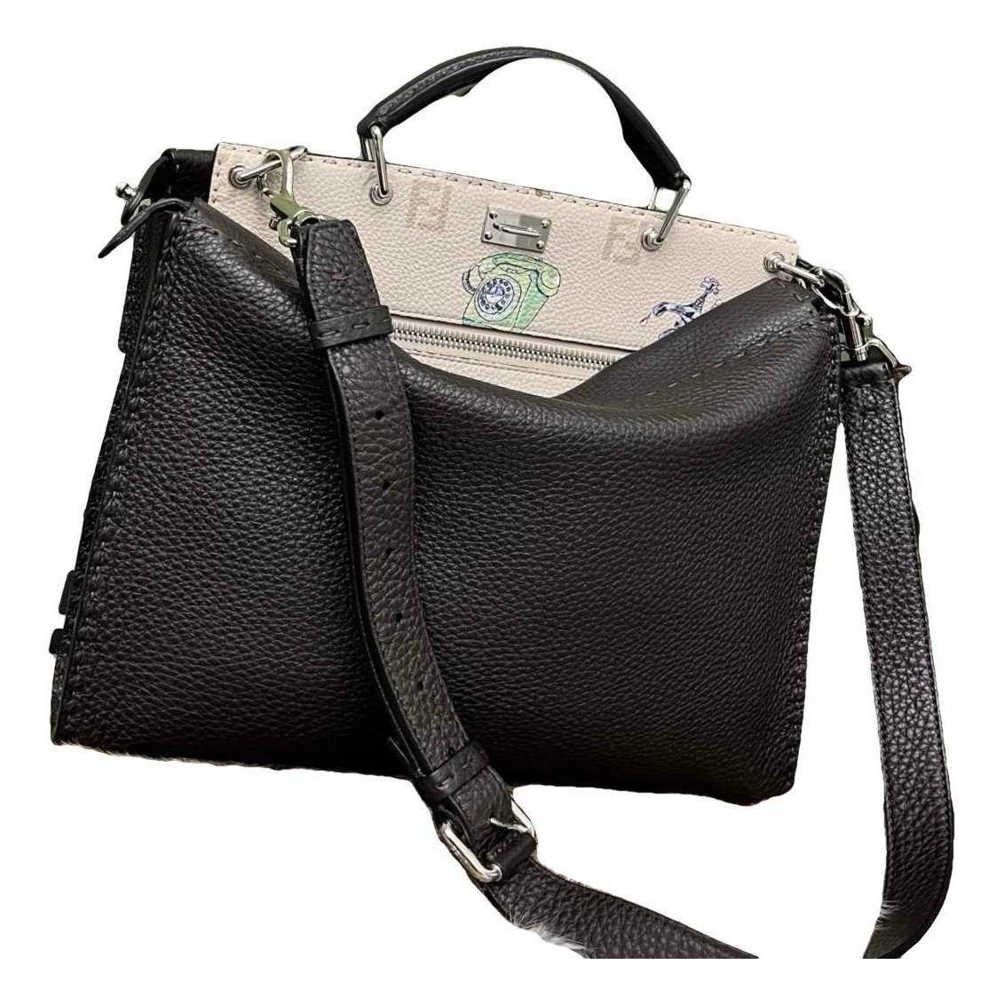 Peekaboo leather handbag