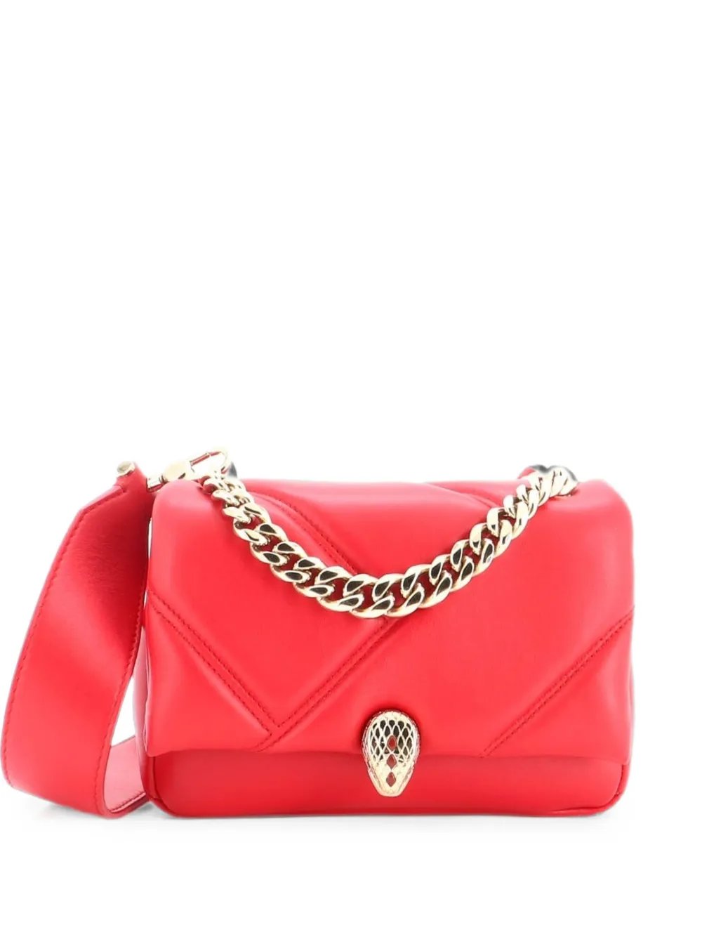 Serpenti Cabochon Diagonal Quilted Leather Mini shoulder bag