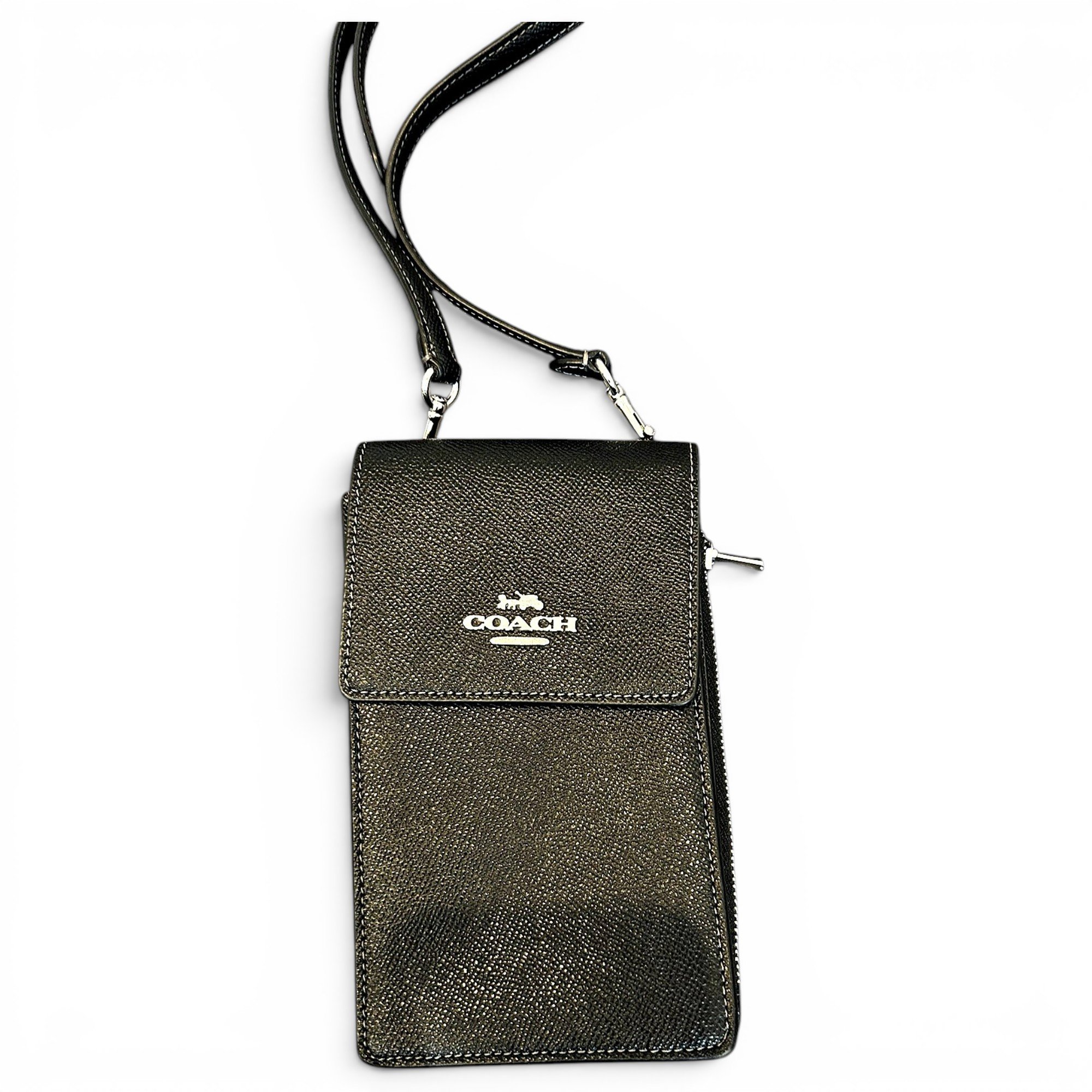 Leather clutch bag